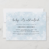 Einfaches Baby Es ist kalt draußen Winter Baby Dus Einladung (Vorderseite)