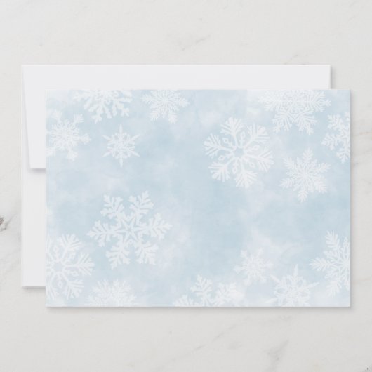 Einfaches Baby Es ist kalt draußen Winter Baby Dus Einladung (Rückseite)