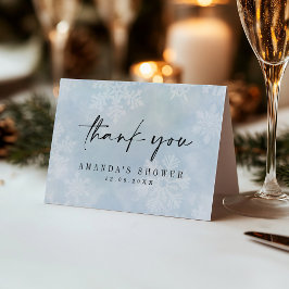 Einfaches Baby Es ist kalt draußen Winterdusche ge Dankeskarte