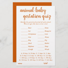 Einfaches Baby | Fall Orange Gestation Game