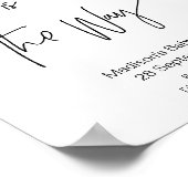 Einfaches Baby Girl Baby Duschzeichen mit Herz Poster (Ecke)