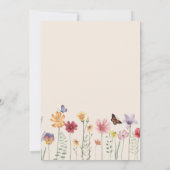 Einfaches Baby in Bloom Wildblume Kinderdusche Einladung (Rückseite)