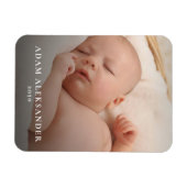Einfaches Baby Neugeborenes Text Individuelles Eri Magnet (Horizontal)