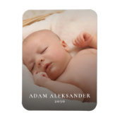 Einfaches Baby Neugeborenes Text Individuelles Eri Magnet (Vertikal)