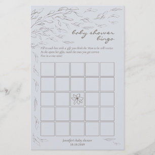 Einfaches Baby Shower Bingo Spiel Blau