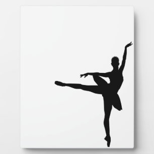 Einfaches Ballett Schwarz-weiß Ballerina Fotoplatte