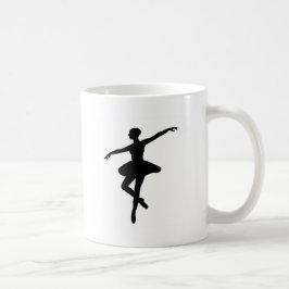 Einfaches Ballett Schwarz-weiß Ballerina Kaffeetasse