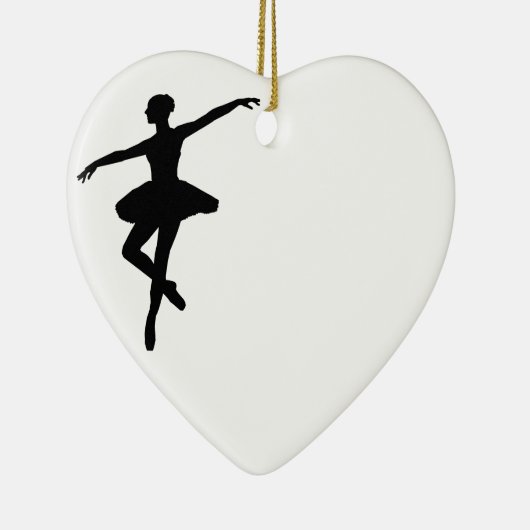 Einfaches Ballett Schwarz-weiß Ballerina Keramik Ornament (Rechts)