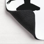 Einfaches Ballett Schwarz-weiß Ballerina Mousepad (Ecke)