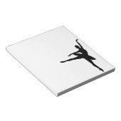 Einfaches Ballett Schwarz-weiß Ballerina Notizblock (angewinkelt)