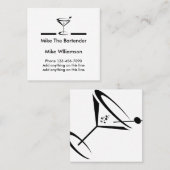 Einfaches Barkeeper-Profil Quadratische Visitenkarte (Vorne/Hinten)