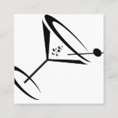 Einfaches Barkeeper-Profil Quadratische Visitenkarte (Rückseite)