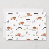 Einfaches Baufahrzeug Einladung zum Geburtstag (Rückseite)