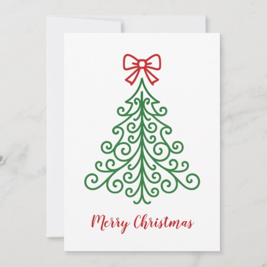 Einfaches Baum mit Bow Moderne Weihnachten (Vorderseite)