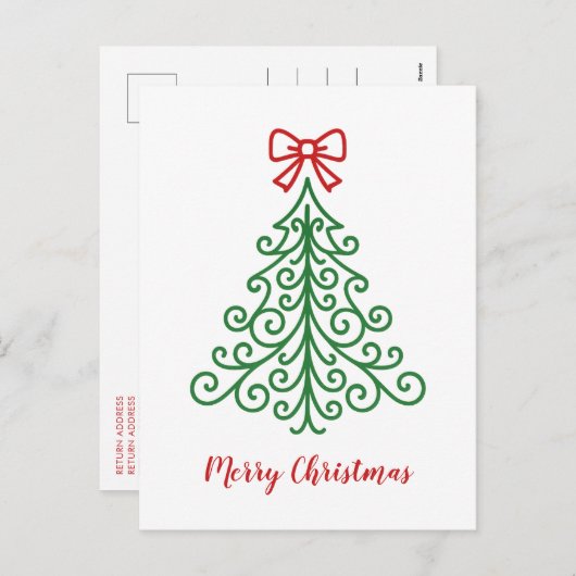 Einfaches Baum mit Bow Moderne Weihnachten (Vorne/Hinten)