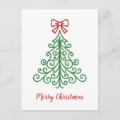 Einfaches Baum mit Bow Moderne Weihnachten (Vorderseite)