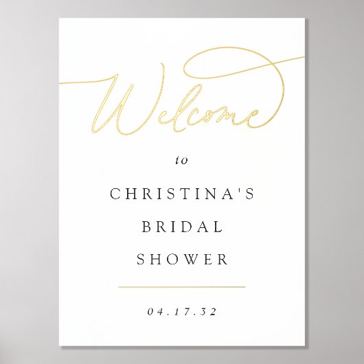 Einfaches Begrüßungsschreiben für ein Ereignis Foliendrucke (Vorderseite)