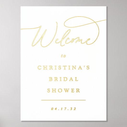 Einfaches Begrüßungsschreiben für ein Ereignis Foliendrucke (Vorderseite)