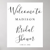 Einfaches Begrüßungszeichen für elegantes Script-B Poster (Vorne)