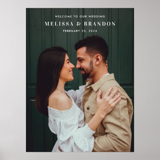 Einfaches Begrüßungszeichen für klassisches Foto Poster (Vorne)