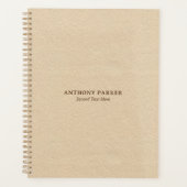 Einfaches Beige Leather-Look Planer (Vorderseite)