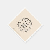 Einfaches beiges Minimalist-Design Serviette (Ecke)