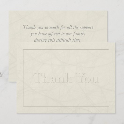 Einfaches Beileid 4 danken Ihnen flache Karten (Vorne/Hinten)
