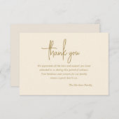 Einfaches Beileid dank Karte (Vorne/Hinten)