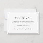 Einfaches Beileid Dankeskarte (Vorderseite)