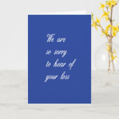 Einfaches Beileid, das wir so sehr bedauern Karte (Gelbe Blume)