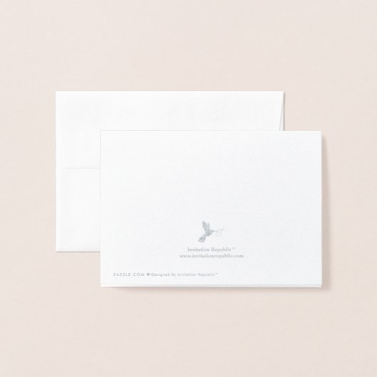 Einfaches Beileid des Mitgefühls Folienkarte (Rückseite mit Umschlag)