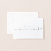 Einfaches Beileid des Mitgefühls Folienkarte (Vorderseite mit Umschlag)