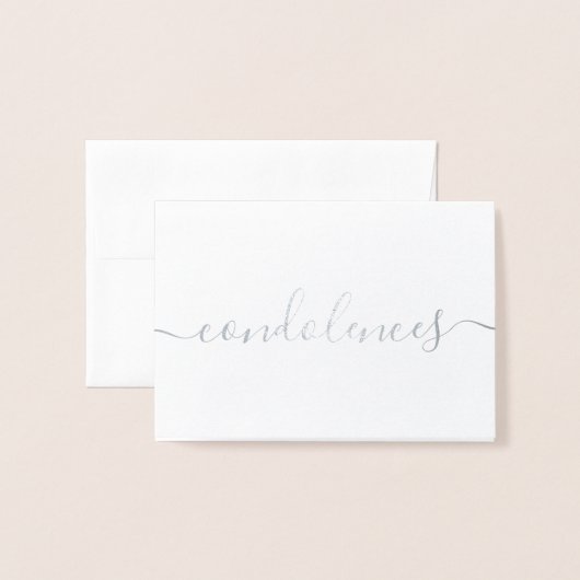 Einfaches Beileid des Mitgefühls Folienkarte (Vorderseite mit Umschlag)