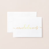 Einfaches Beileid des Mitgefühls Folienkarte (Vorderseite mit Umschlag)