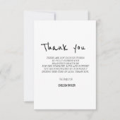 Einfaches Beileid für die Begräbnishandschrift Dankeskarte (Vorderseite)