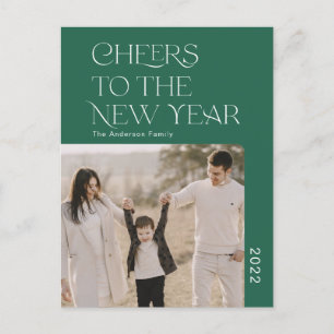 Einfaches Beileid zum neuen Foto der Familie 2022 Feiertagspostkarte
