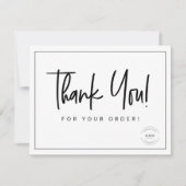 Einfaches, benutzerdefinierter Coupon-Code Dankeskarte (Vorderseite)