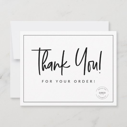 Einfaches, benutzerdefinierter Coupon-Code Dankeskarte (Vorderseite)