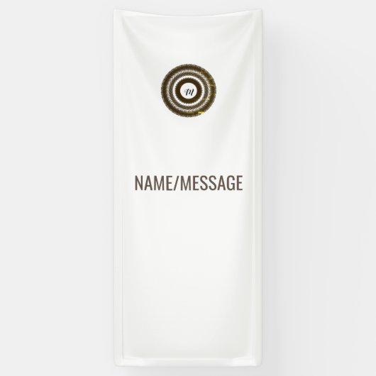einfaches benutzerdefiniertes BLACK mandala Monogr Banner (Vertikal)
