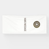 einfaches benutzerdefiniertes BLACK mandala Monogr Banner (Horizontal)