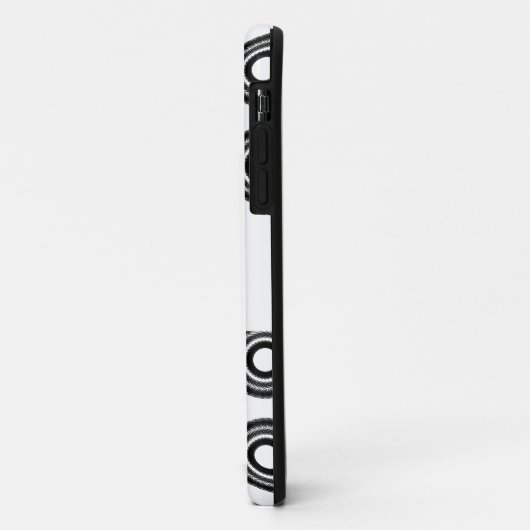 einfaches benutzerdefiniertes BLACK mandala Monogr Case-Mate iPhone Hülle (Hinten/Links)