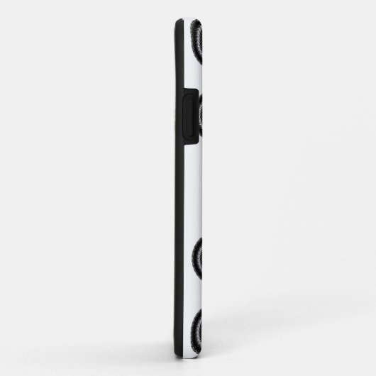 einfaches benutzerdefiniertes BLACK mandala Monogr Case-Mate iPhone Hülle (Hinten/Rechts)