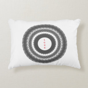 einfaches benutzerdefiniertes BLACK mandala Monogr Dekokissen