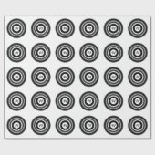 einfaches benutzerdefiniertes BLACK mandala Monogr Geschenkpapier (Flach)