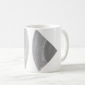einfaches benutzerdefiniertes BLACK mandala Monogr Kaffeetasse (VorderseiteRechts)