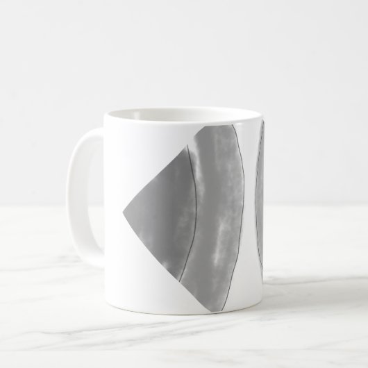 einfaches benutzerdefiniertes BLACK mandala Monogr Kaffeetasse (Vorderseite Links)