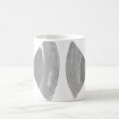 einfaches benutzerdefiniertes BLACK mandala Monogr Kaffeetasse (Mittel)