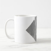 einfaches benutzerdefiniertes BLACK mandala Monogr Kaffeetasse (Links)