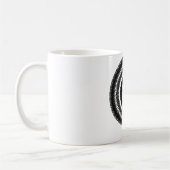 einfaches benutzerdefiniertes BLACK mandala Monogr Kaffeetasse (Links)