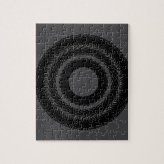 einfaches benutzerdefiniertes BLACK mandala Monogr Puzzle (Vertikal)